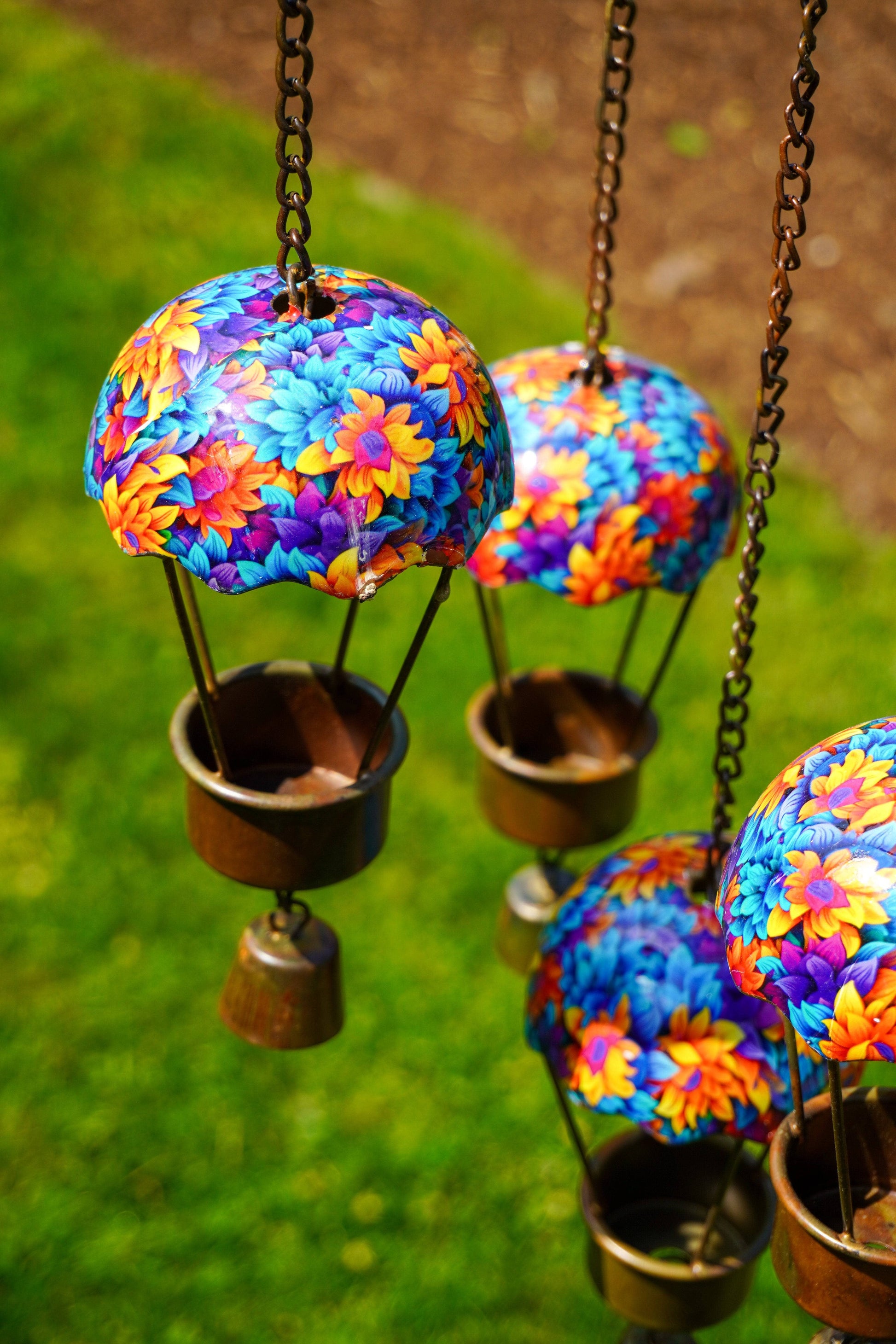 Floral Hot Air Balloon Hanging Mobile - Happy Gardens