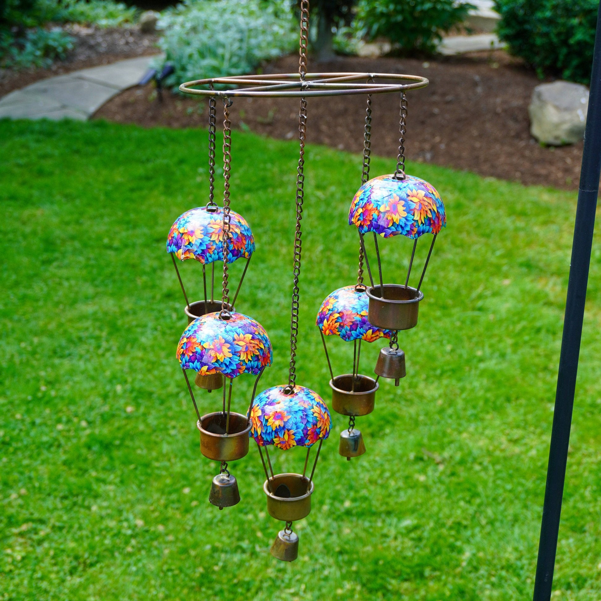 Floral Hot Air Balloon Hanging Mobile - Happy Gardens