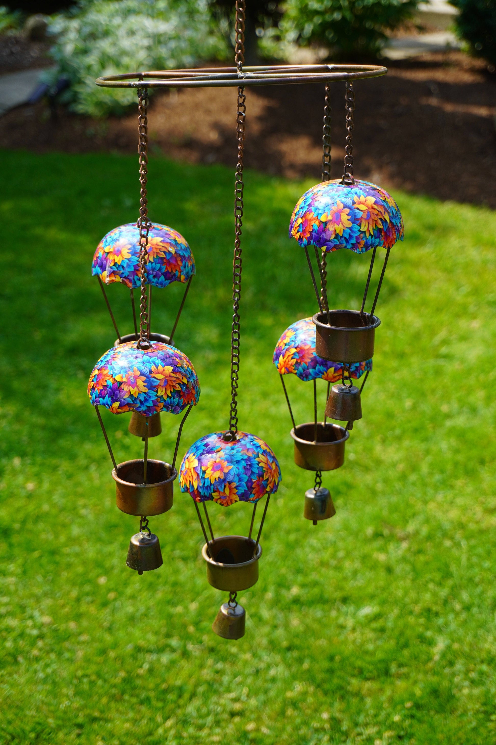 Floral Hot Air Balloon Hanging Mobile - Happy Gardens