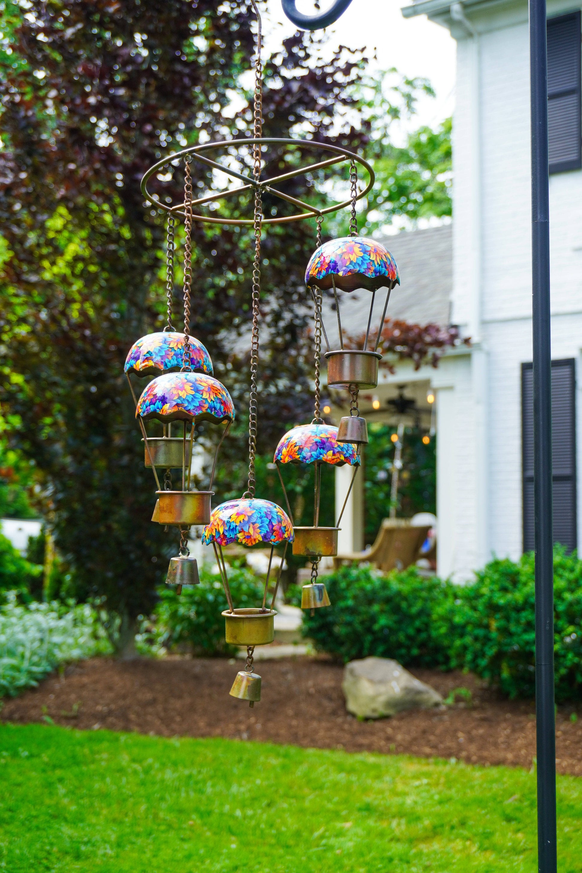 Floral Hot Air Balloon Hanging Mobile - Happy Gardens