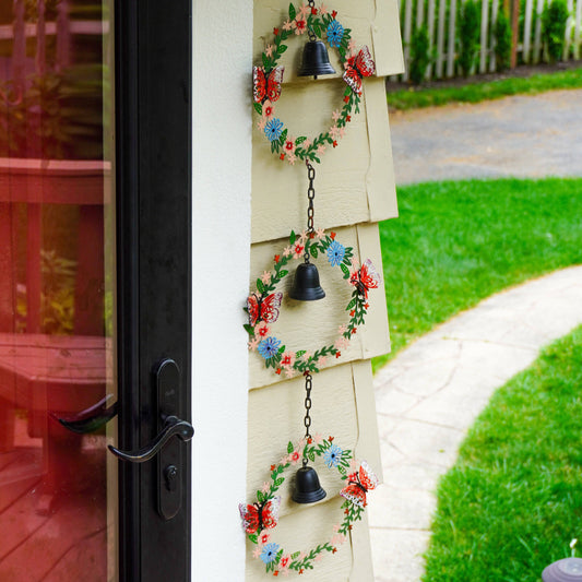 Triple Wreath Multicolor Hanging Ornament - Happy Gardens