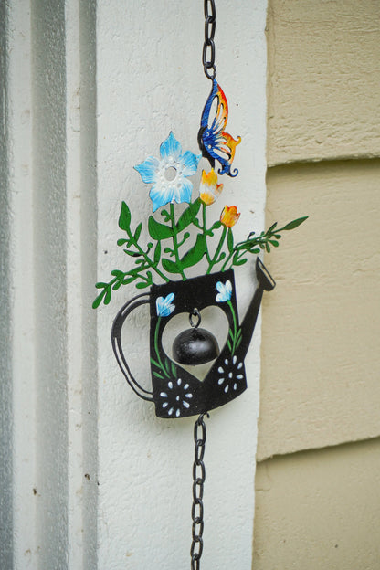 Triple Watering Can Multicolor Hanging Ornament - Happy Gardens
