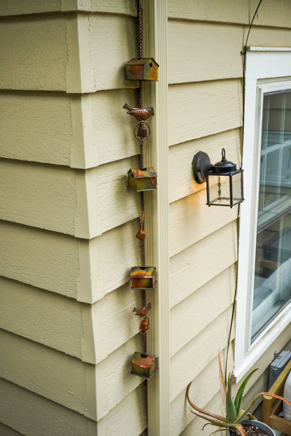 Happy Gardens - Bird House and Birds Garden Ornament