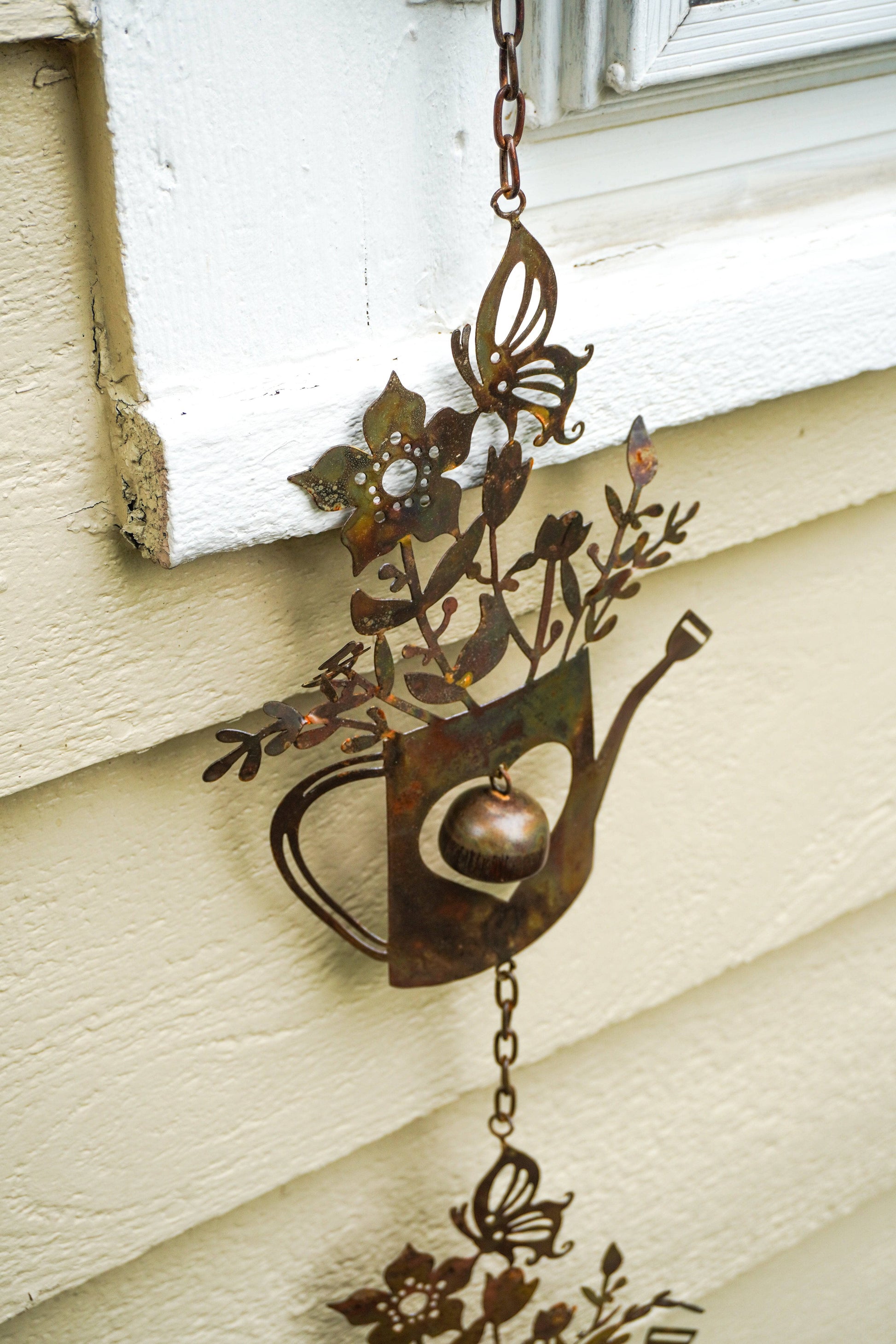 Triple Watering Can Flamed Hanging Ornament - Happy Gardens