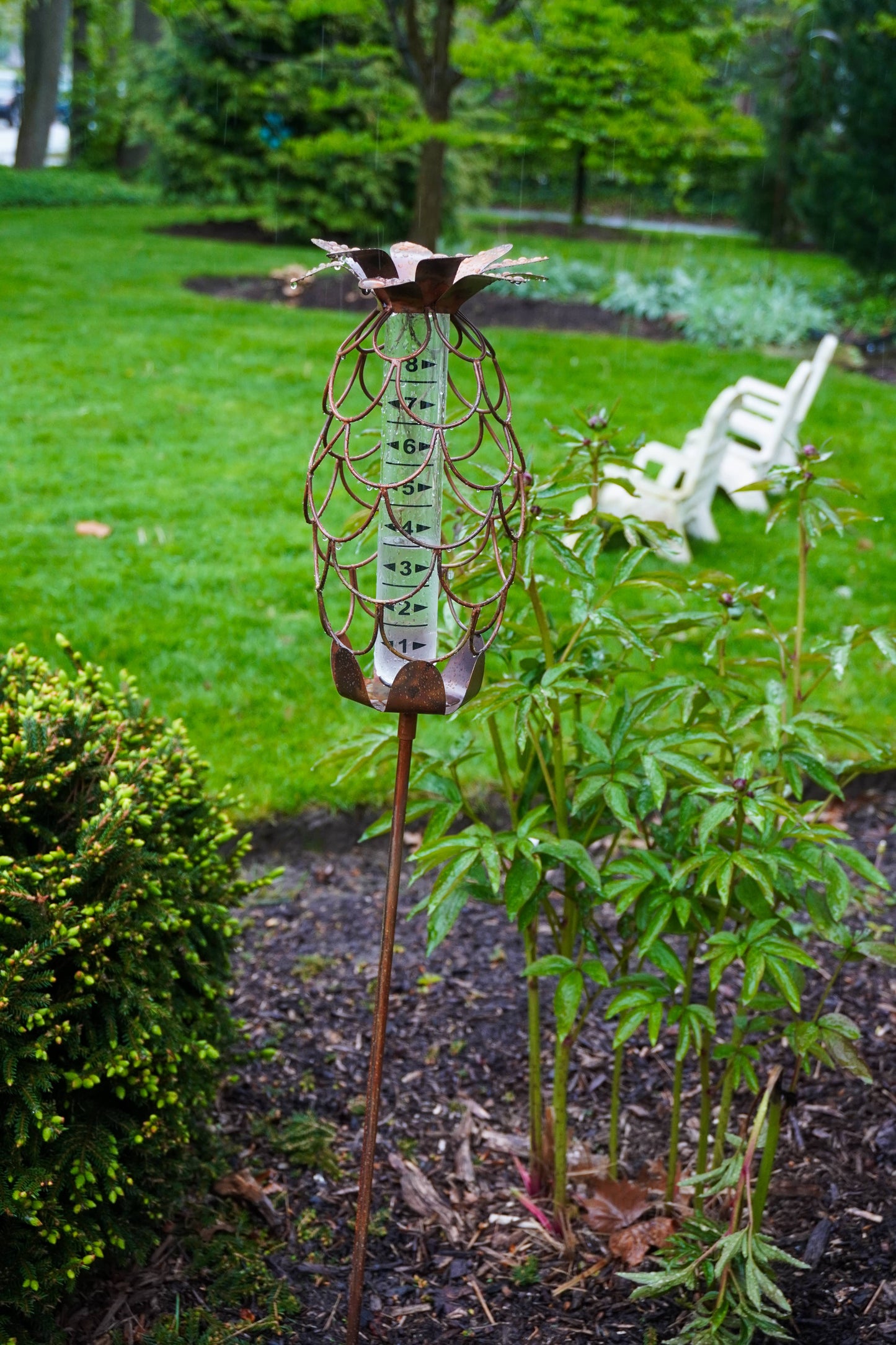 Happy Gardens - Pineapple Rain Gauge Stake