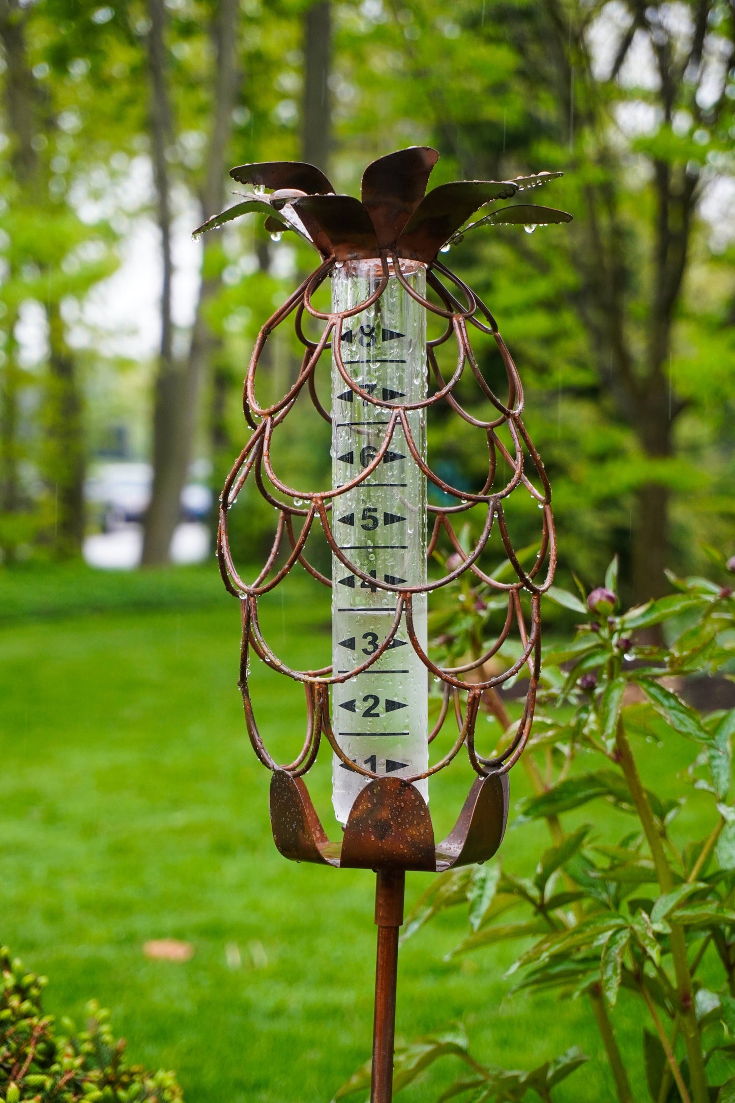 Happy Gardens - Pineapple Rain Gauge Stake