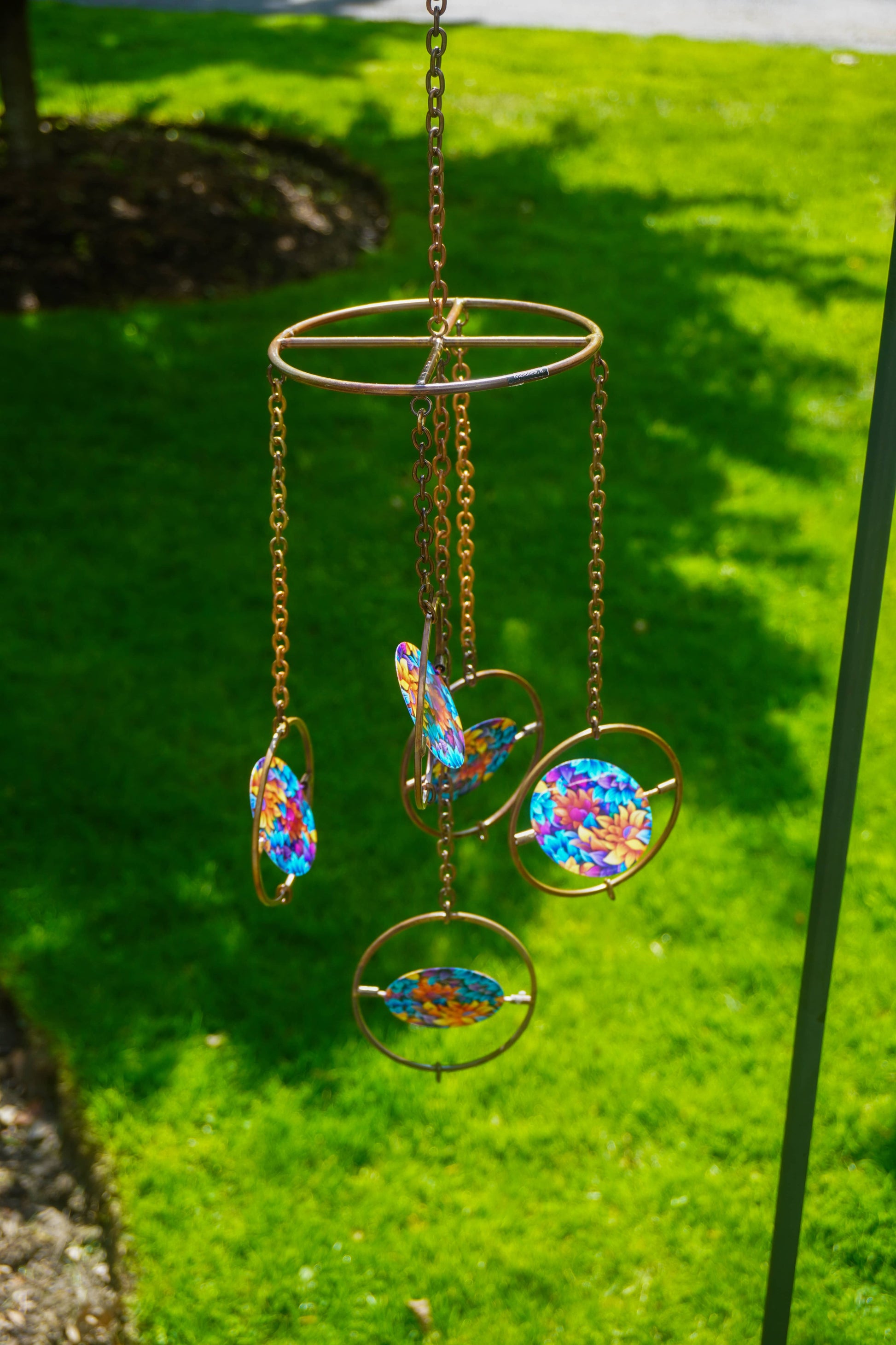 Floral Circle Multicolor Hanging Ornament - Happy Gardens