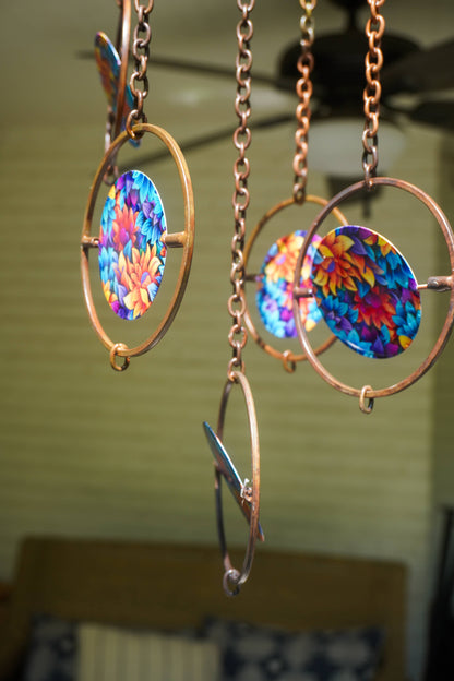 Floral Circle Multicolor Hanging Ornament - Happy Gardens
