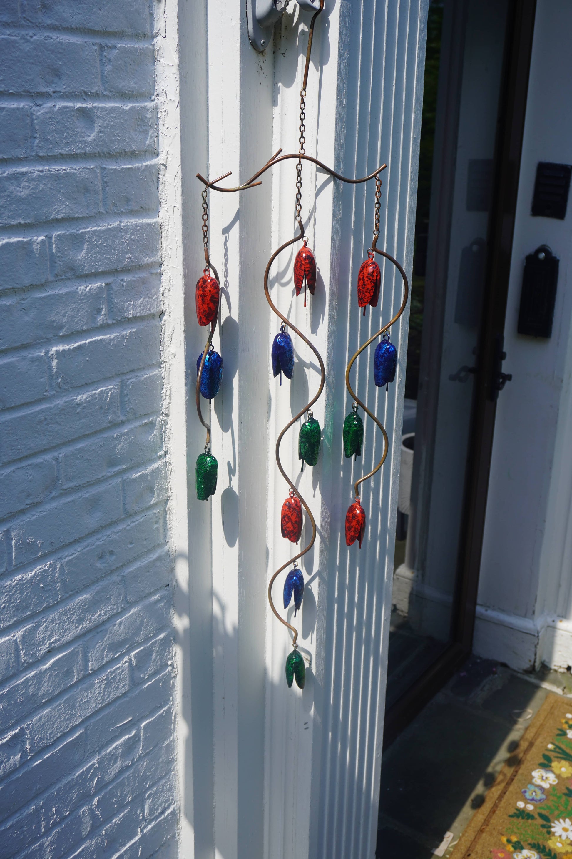 Happy Gardens - Triple Bell Spiral Multicolor Wind Chime
