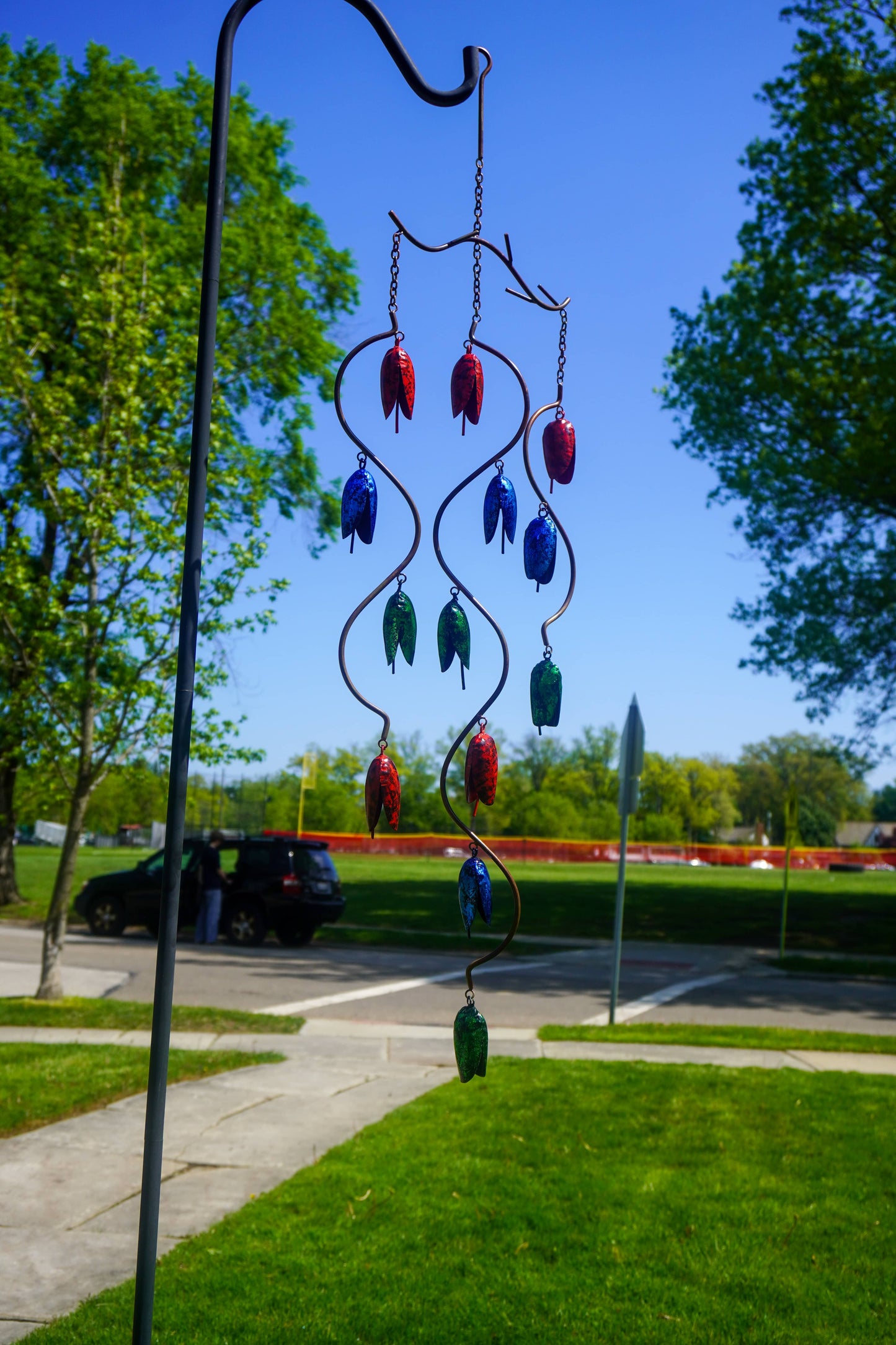 Happy Gardens - Triple Bell Spiral Multicolor Wind Chime