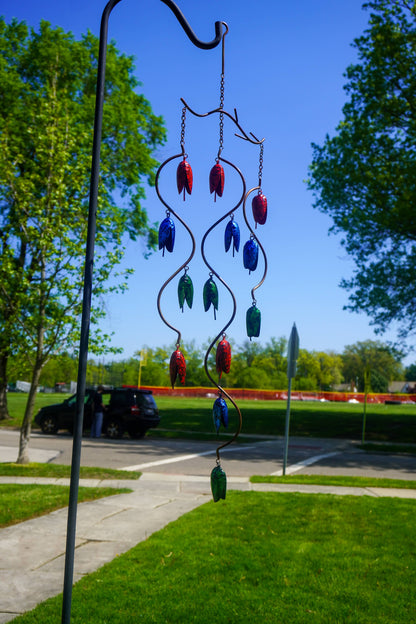 Happy Gardens - Triple Bell Spiral Multicolor Wind Chime