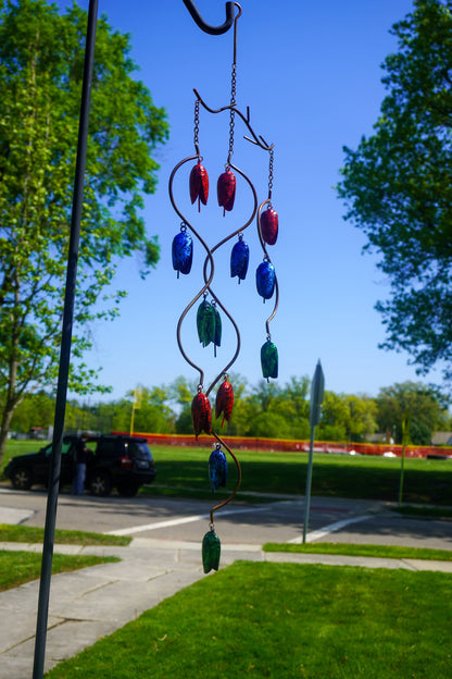 Happy Gardens - Triple Bell Spiral Multicolor Wind Chime