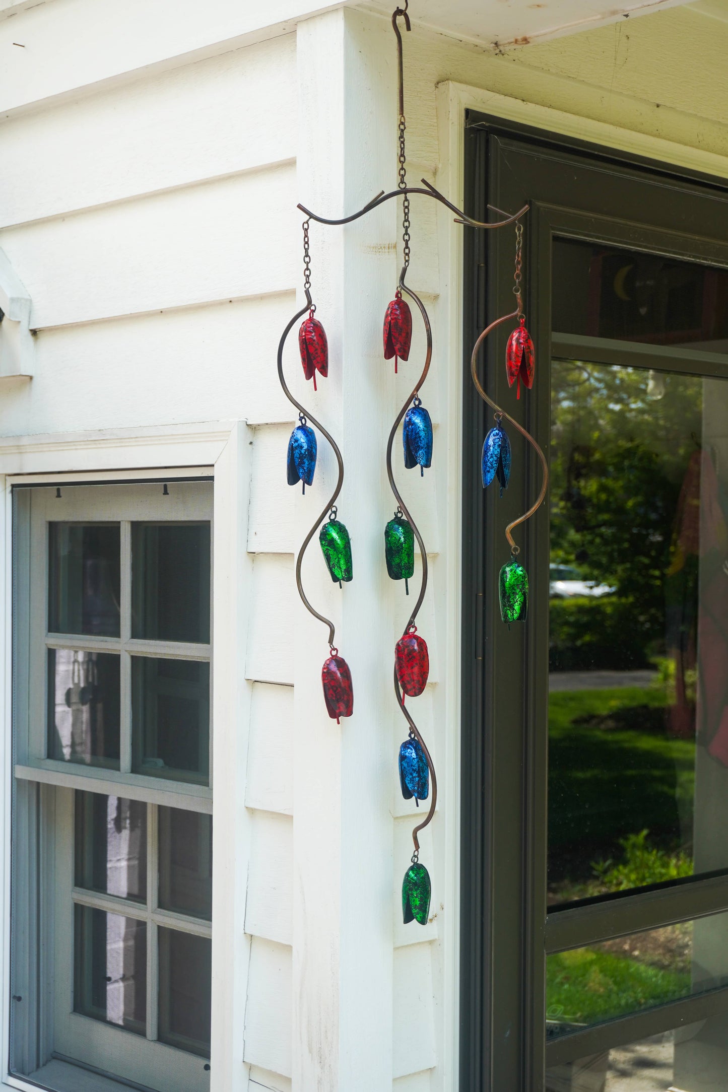 Happy Gardens - Triple Bell Spiral Multicolor Wind Chime