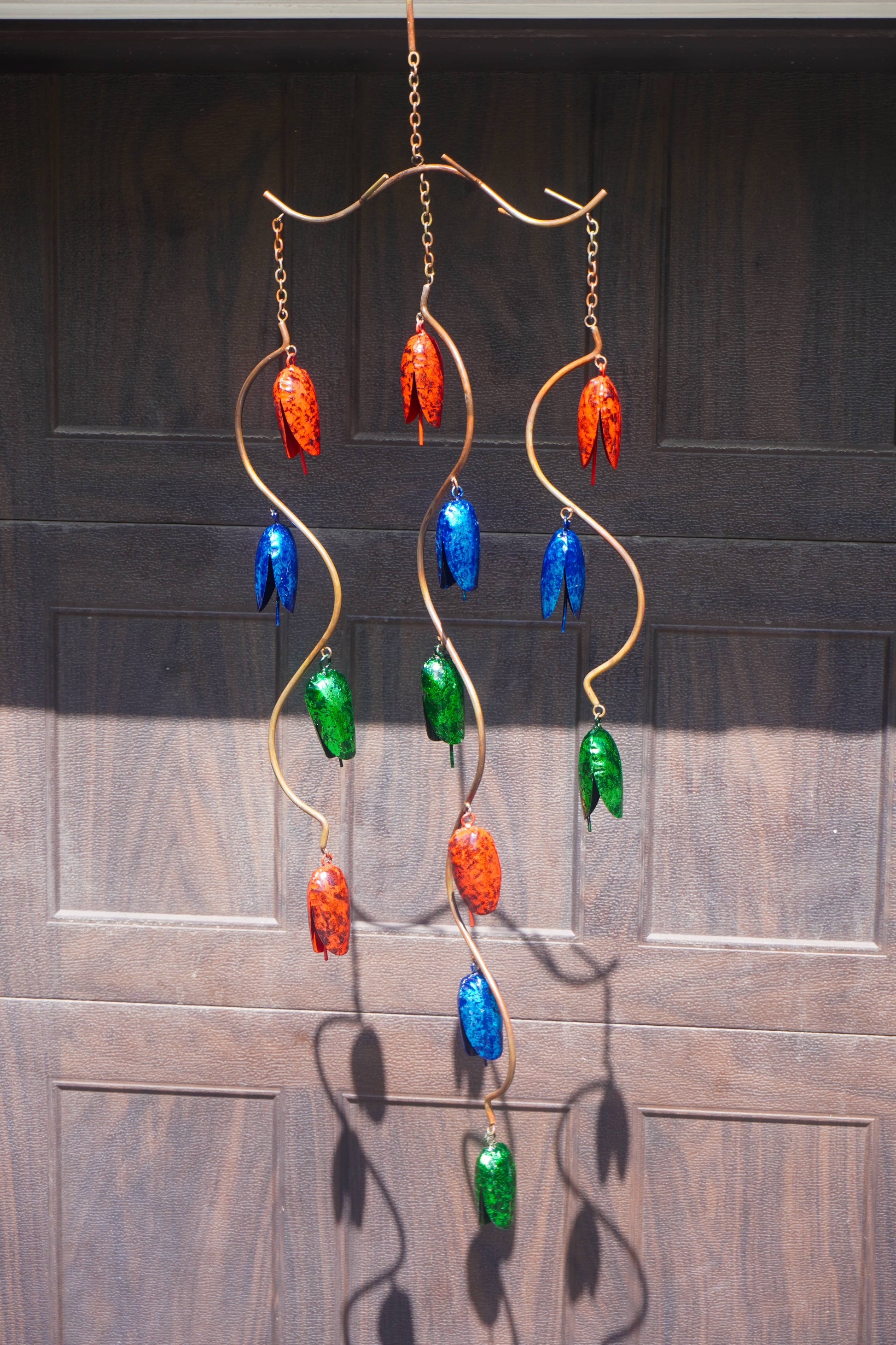Happy Gardens - Triple Bell Spiral Multicolor Wind Chime
