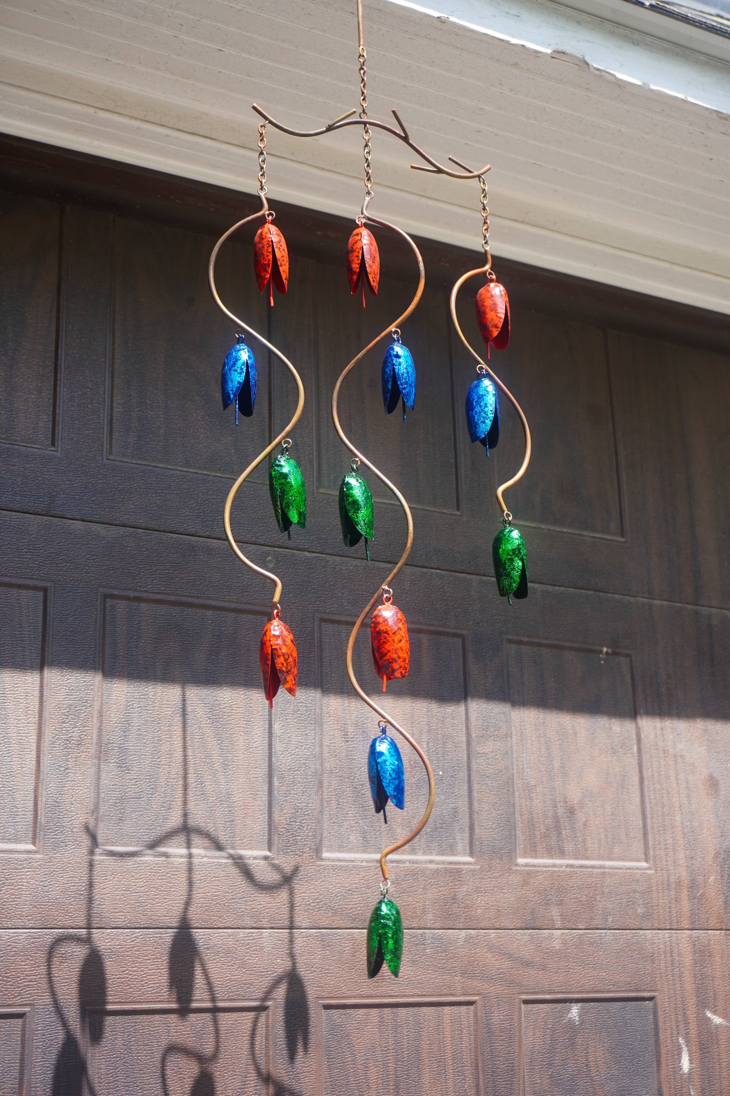 Happy Gardens - Triple Bell Spiral Multicolor Wind Chime