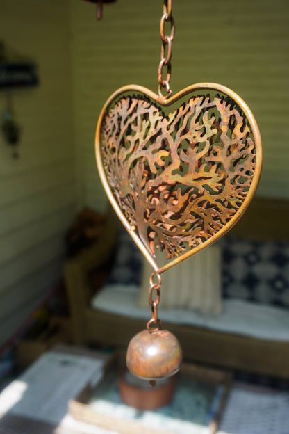 Heart Tree of Life Scroll Wind Chime - Happy Gardens