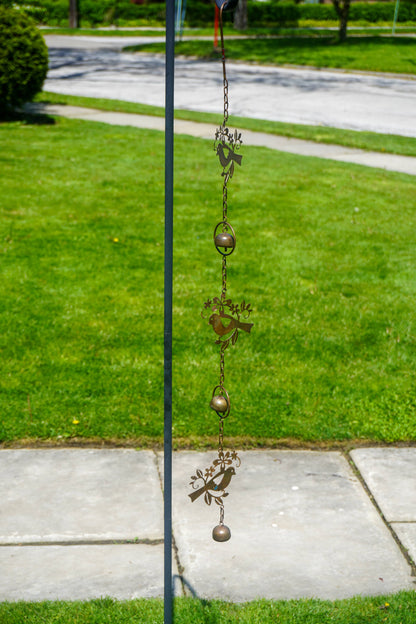 Triple Birds Flamed Hanging Ornament - Happy Gardens