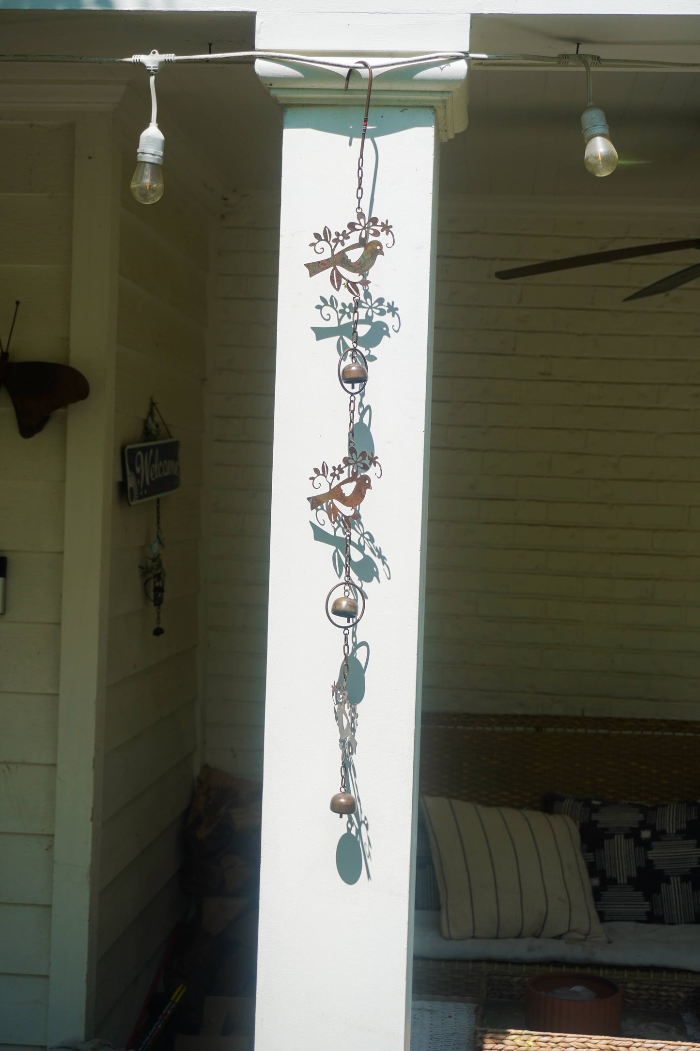 Triple Birds Flamed Hanging Ornament - Happy Gardens