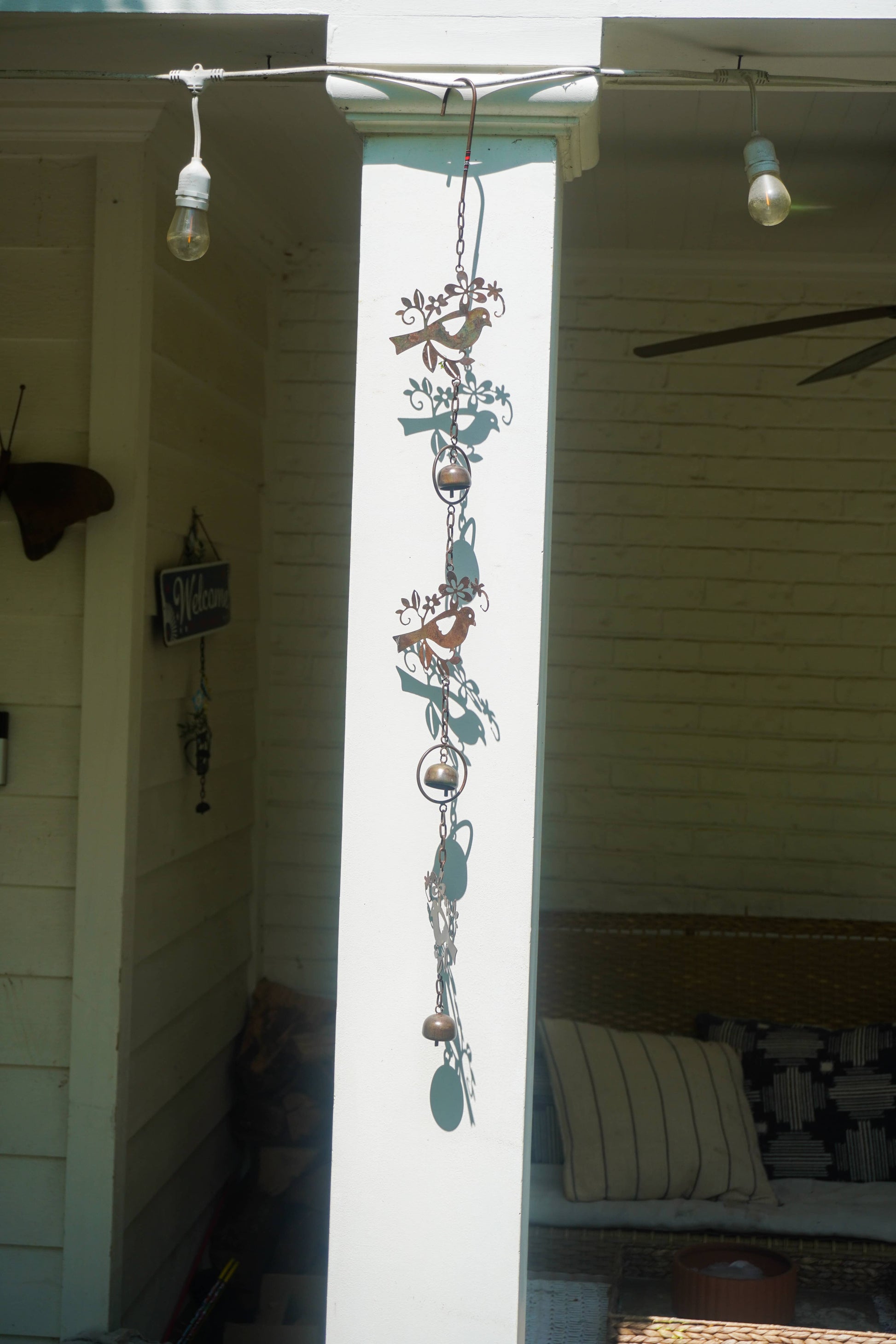 Triple Birds Flamed Hanging Ornament - Happy Gardens