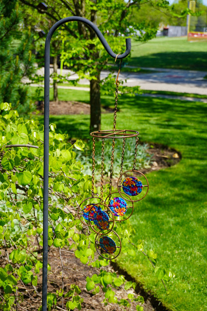 Floral Circle Multicolor Hanging Ornament - Happy Gardens