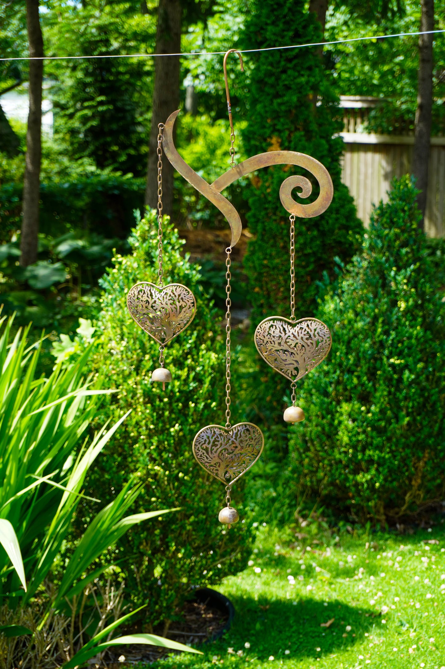 Heart Tree of Life Scroll Wind Chime