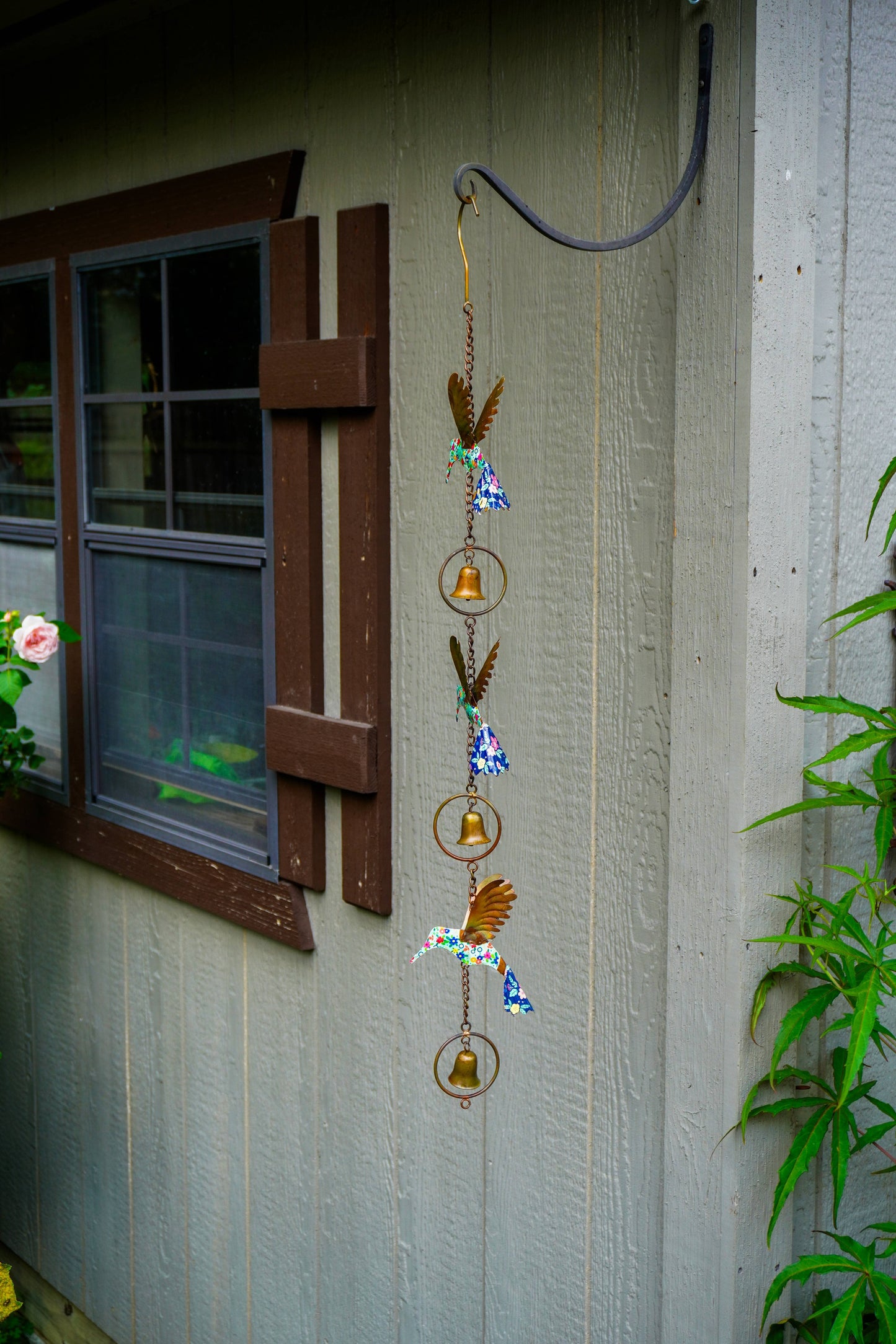 Happy Gardens - Triple Floral Hummingbird Garden Ornament