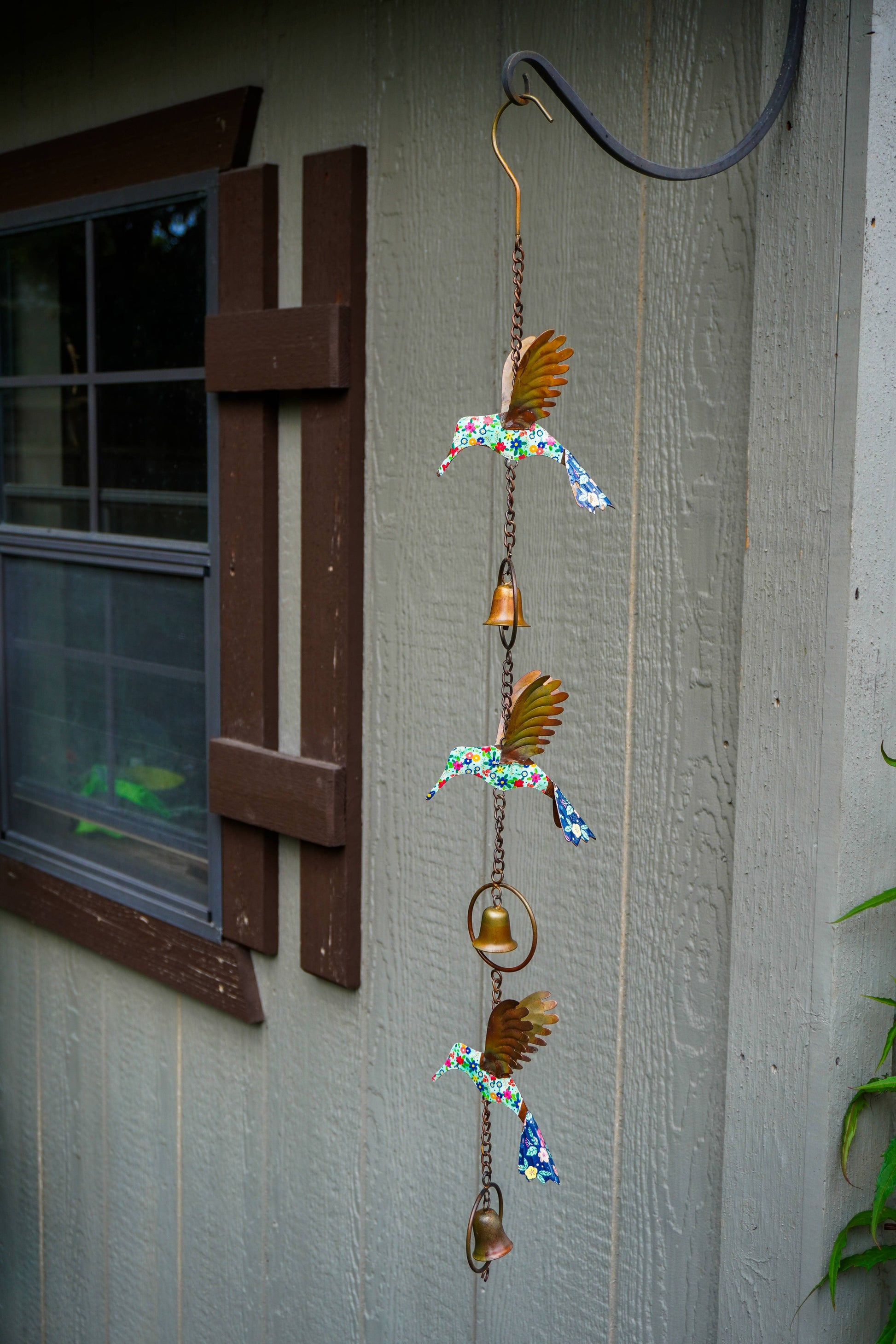 Happy Gardens - Triple Floral Hummingbird Garden Ornament