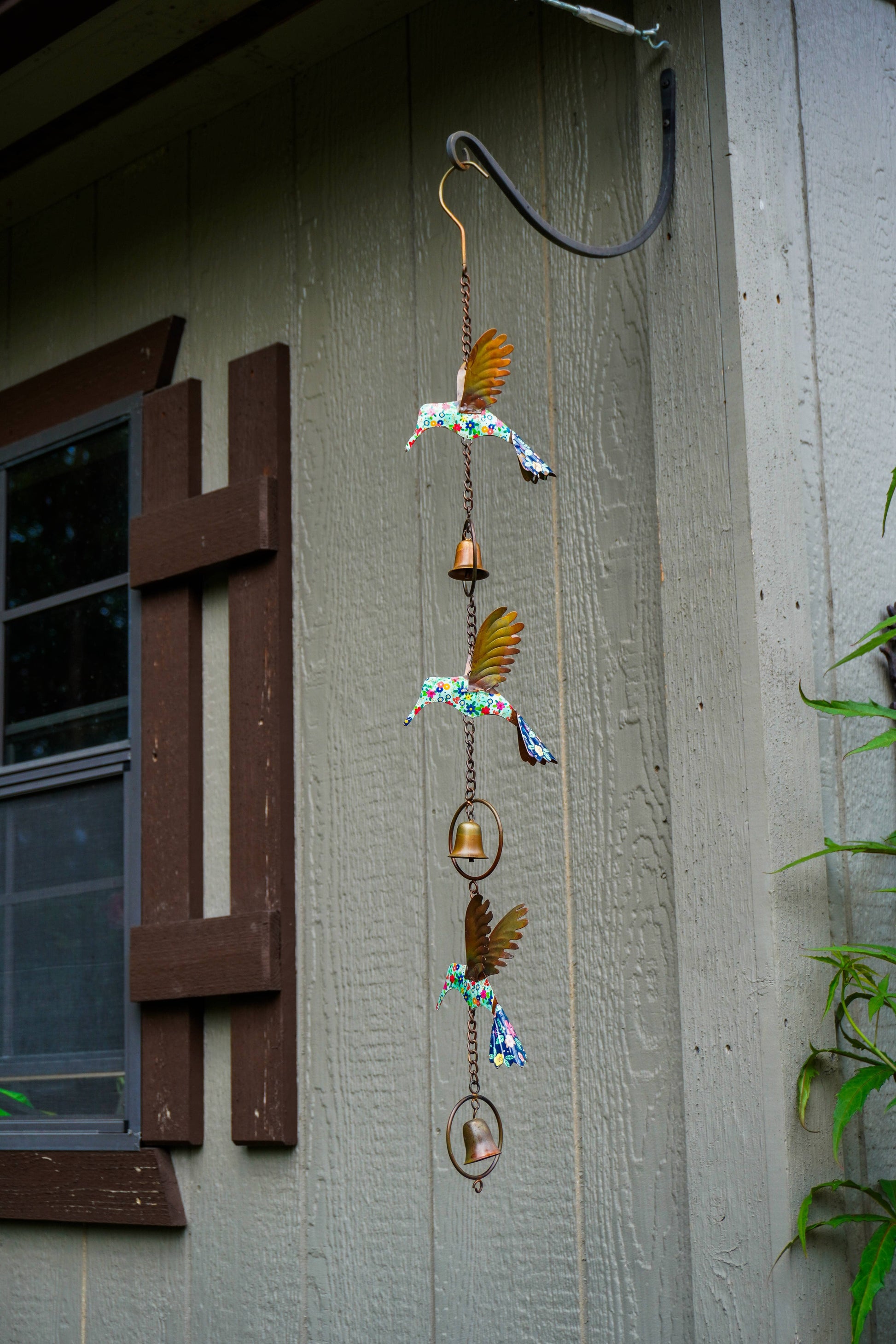 Happy Gardens - Triple Floral Hummingbird Garden Ornament
