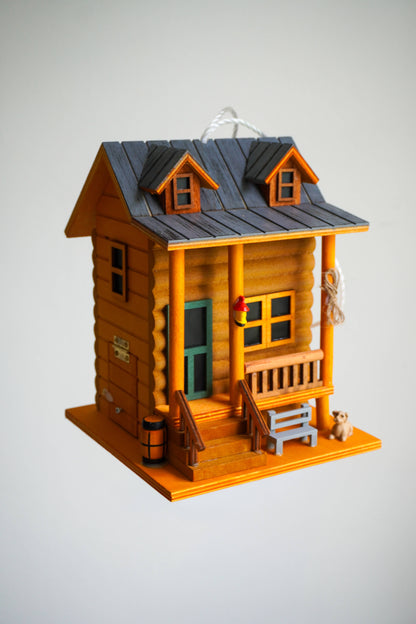 Log Cabin Bird House - Happy Gardens