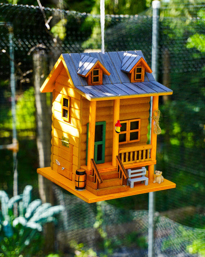 Log Cabin Bird House - Happy Gardens