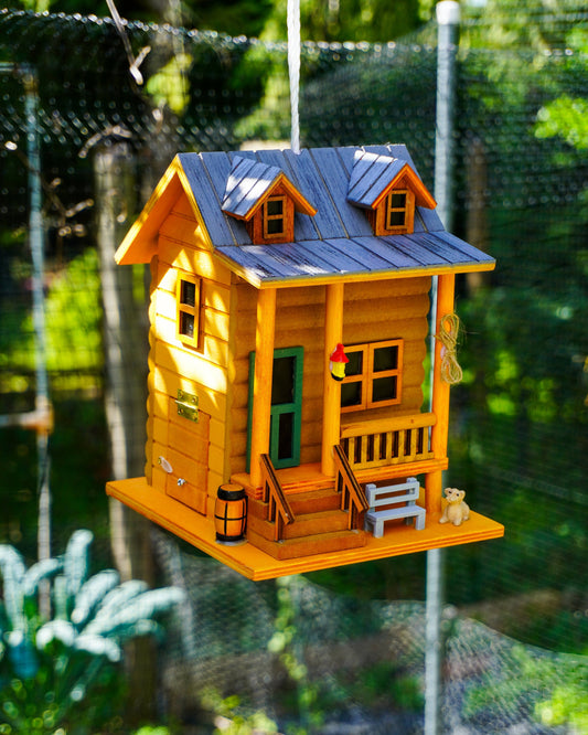 Log Cabin Bird House - Happy Gardens