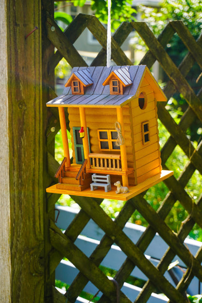 Log Cabin Bird House - Happy Gardens