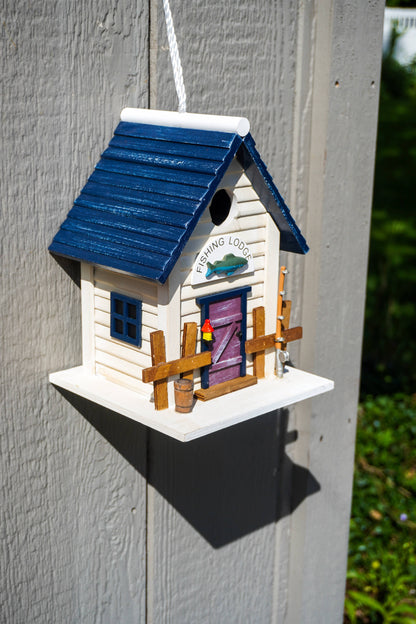 Fishing Lodge Birdhouse - Happy Gardens
