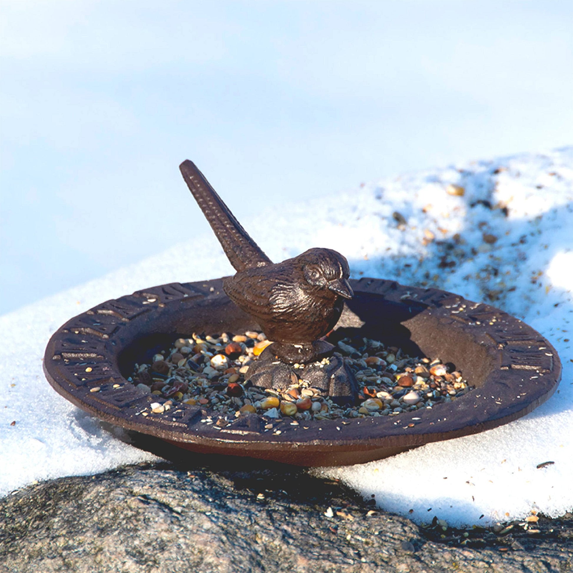 Cast Iron Sundial Bird Bath - Happy Gardens