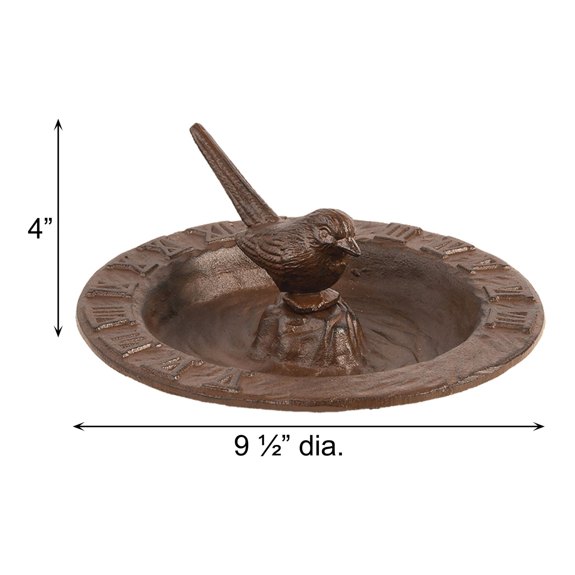 Cast Iron Sundial Bird Bath - Happy Gardens