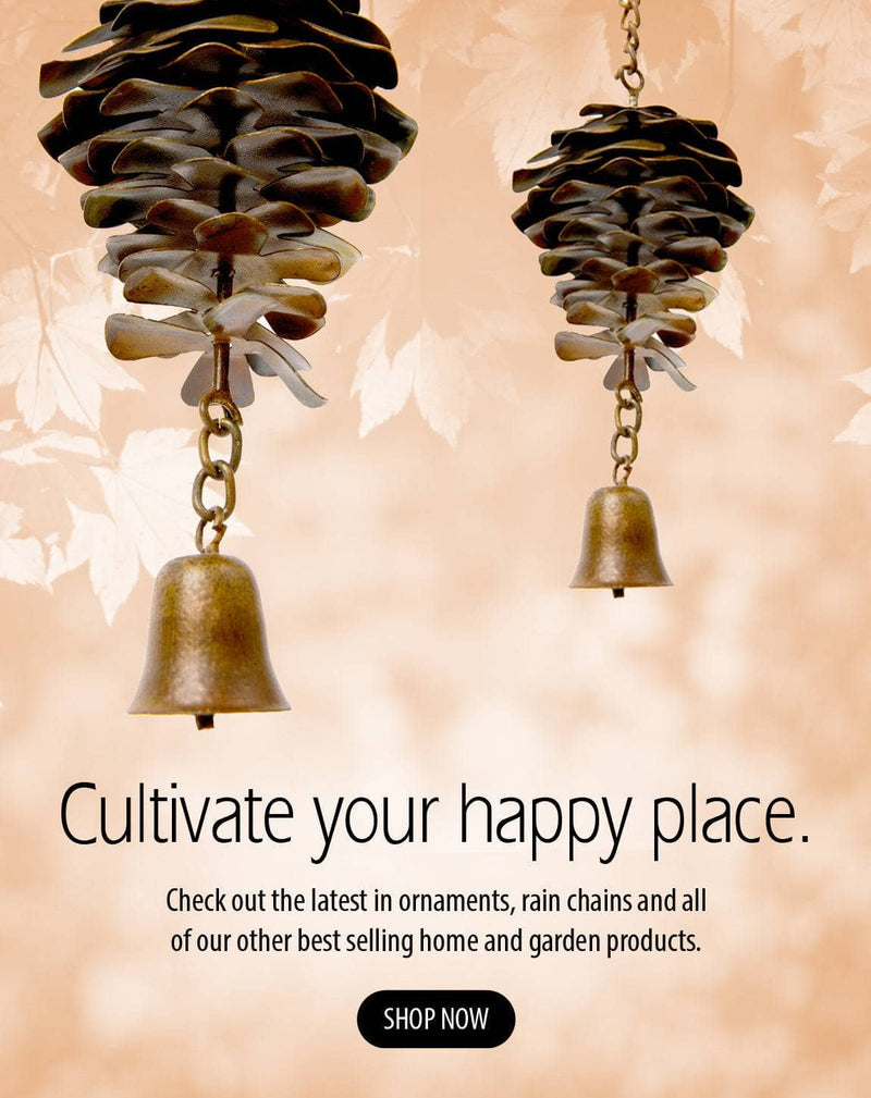 Happy Gardens Yard Decorations, Garden Decor, Rain Chains, Ornaments