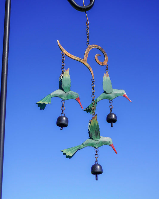 Hanging Hummingbird Wind Chime - Happy Gardens