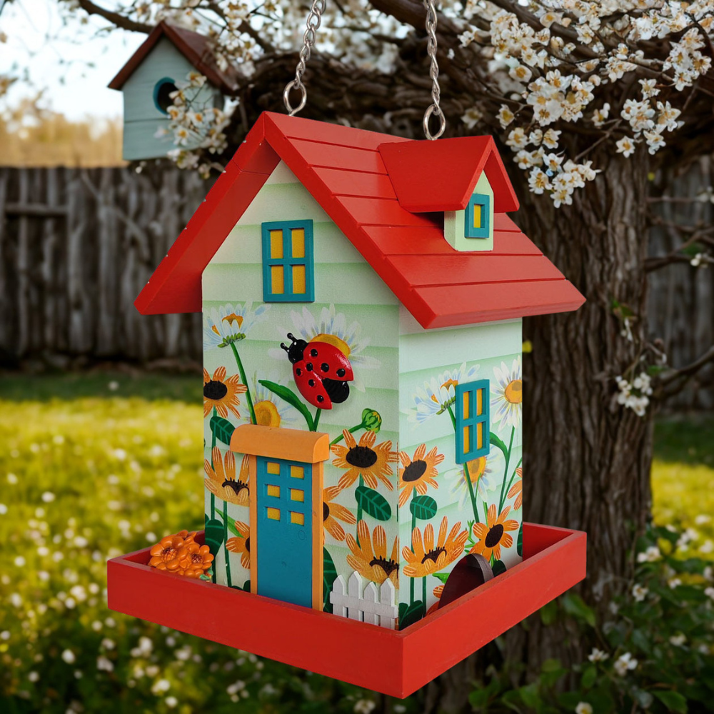Lady Bug Bird Feeder - Happy Gardens