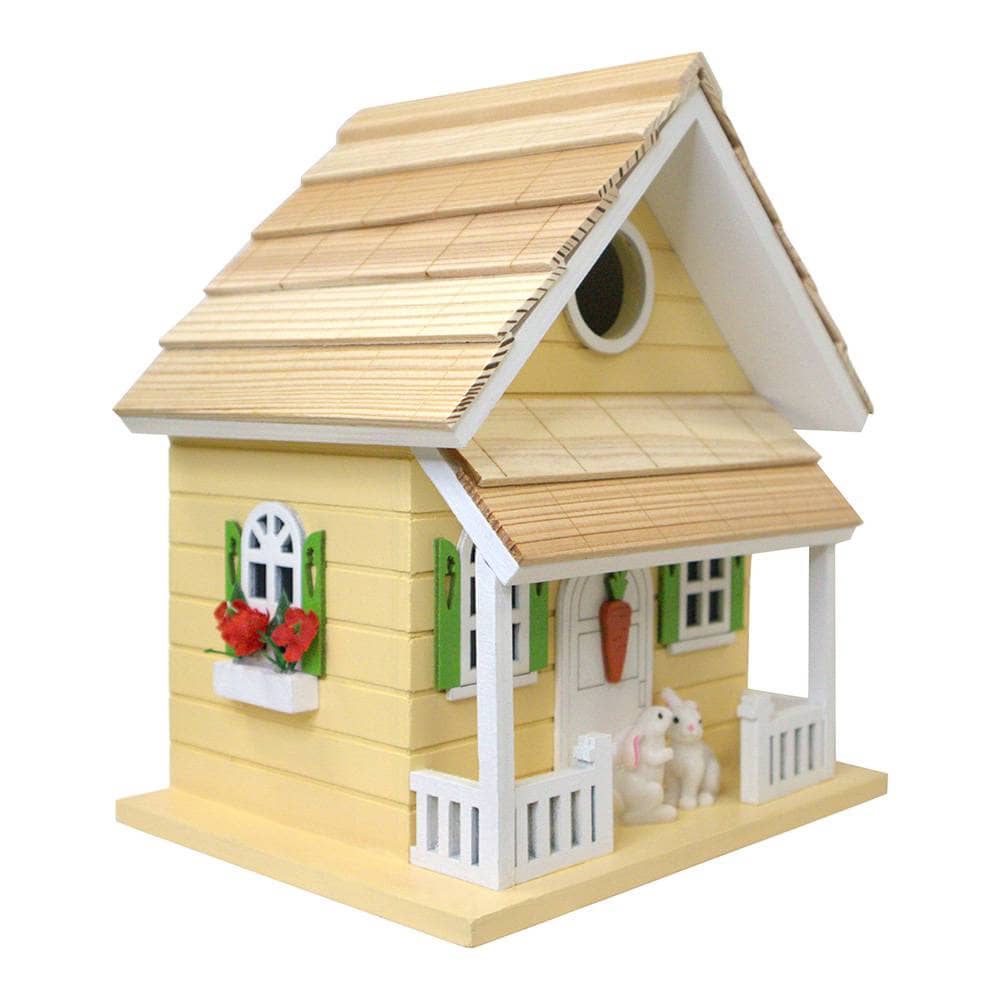 Bunny House Birdhouse - Yellow
