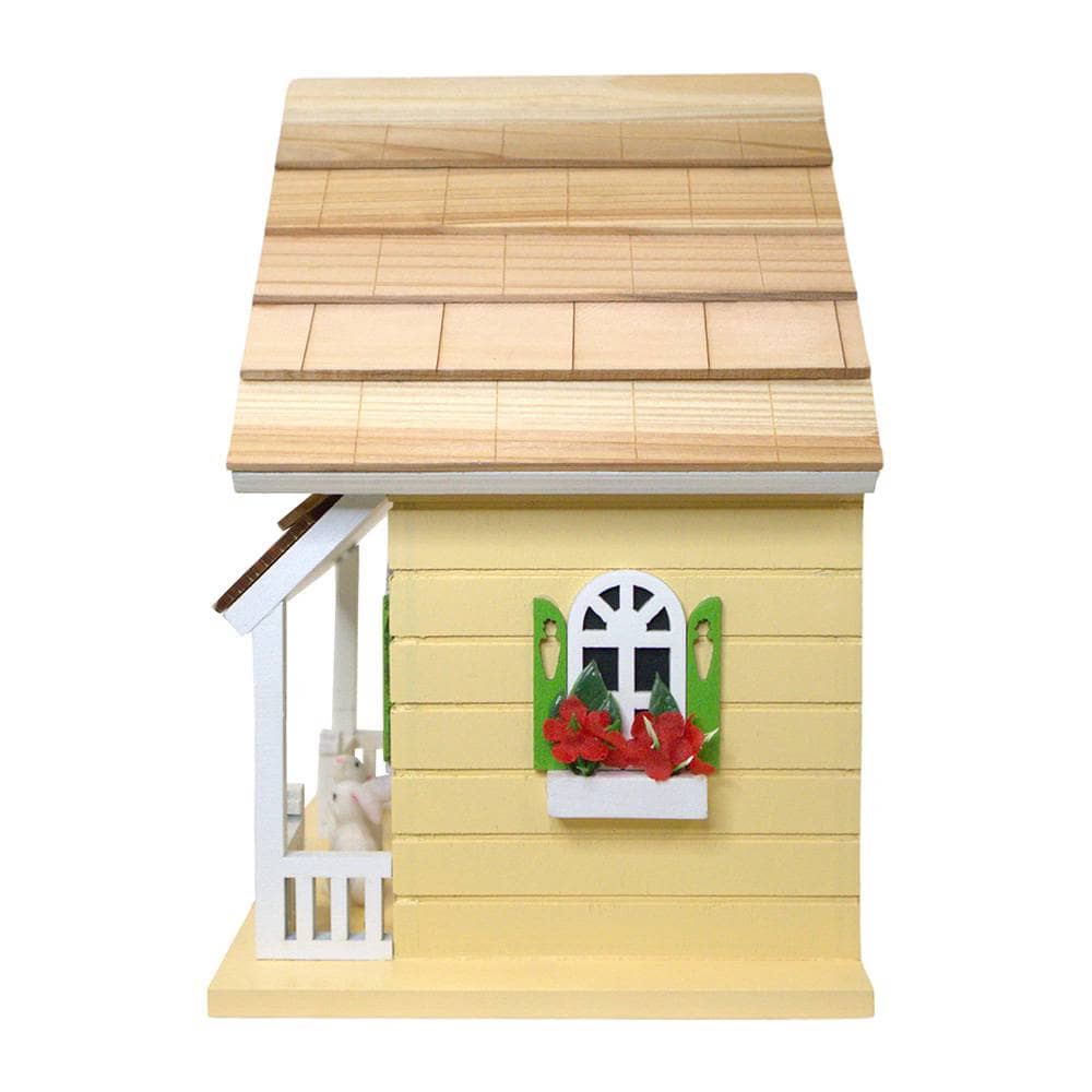 Bunny House Birdhouse - Yellow