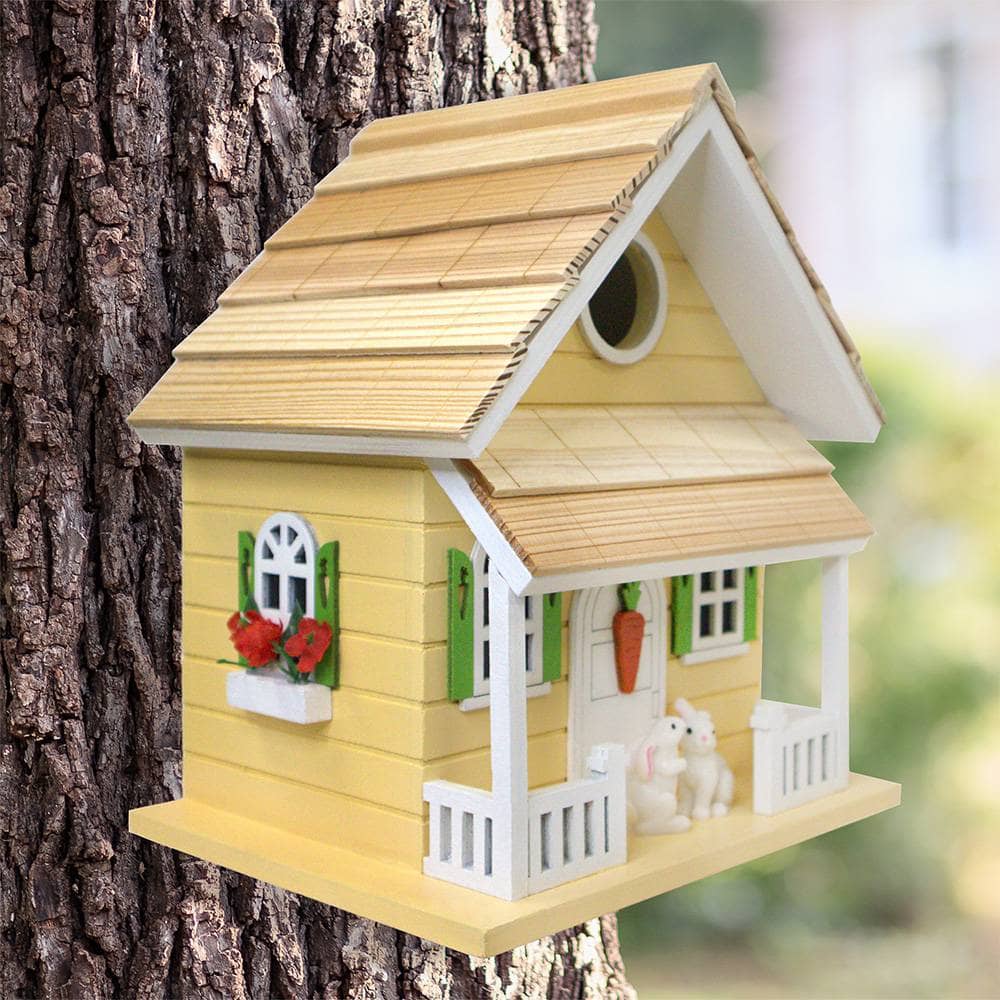 Bunny House Birdhouse - Yellow