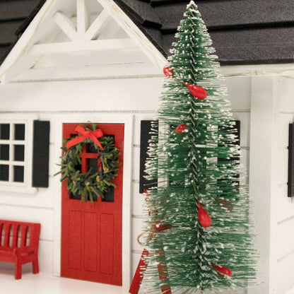 Holiday Ski House with LED Lights