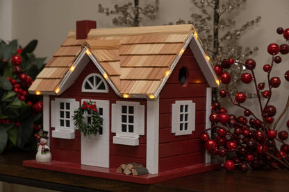 Christmas Cape Birdhouse with LED Lights