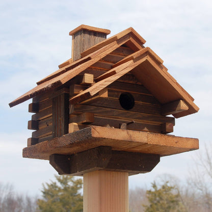 Rustic Log Cabin Bird House
