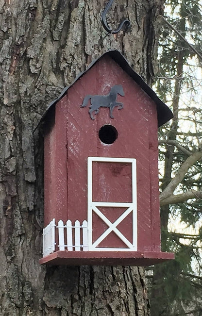 Red Stable Bird House