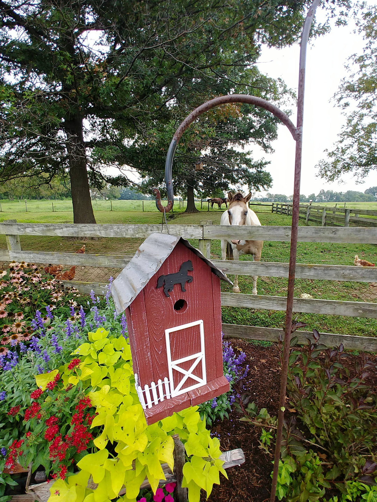 Red Stable Bird House