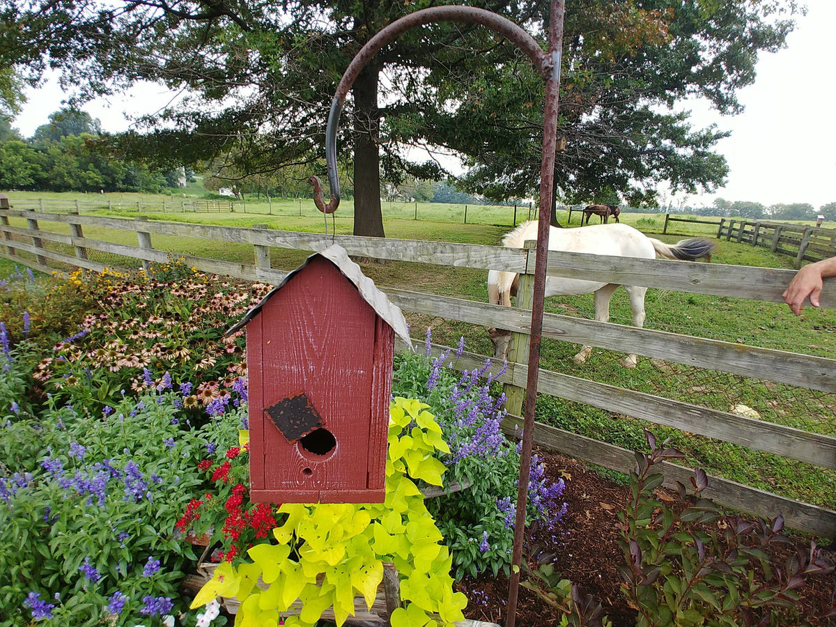 Red Stable Bird House