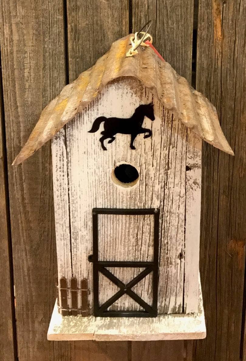 White Stable Birdhouse
