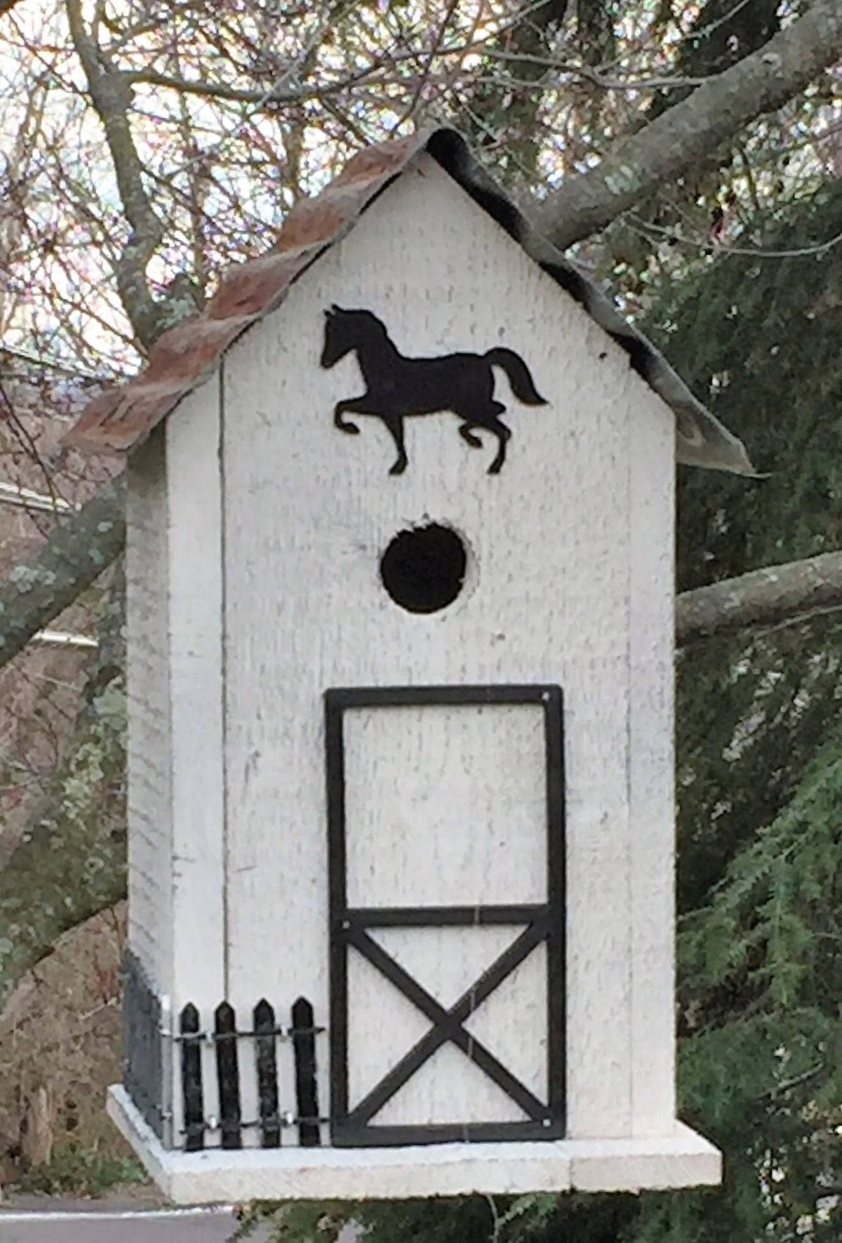 White Stable Birdhouse