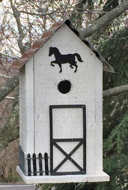 White Stable Birdhouse
